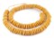 The Bead Chest Ashanti Fair Trade Glass Saucer Beads - African Tribal Ethnic Disk Rondelle Spacers (Amber)